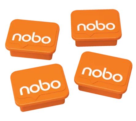 Nobo White Board Magnet, Orange
