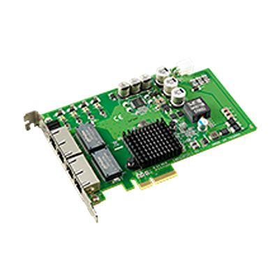 Advantech 4 Port PCIe PCI Express x4 Network Card, 10/100/1000Mbit/s