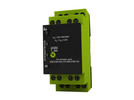 Tele Voltage Monitoring Relay, 1, 3 Phase, DPDT, 400V ac, DIN Rail