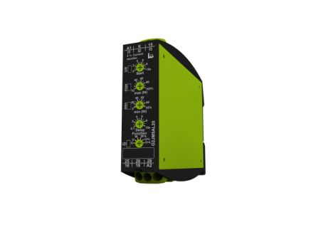 Tele Current Monitoring Relay, 3 Phase, DPDT, 24 → 240V ac/dc, DIN Rail