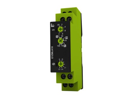 Tele Enya Series DIN Rail Mount Timer Relay, 24 → 240V ac/dc, 1-Contact, 100h, 7-Function, SPDT