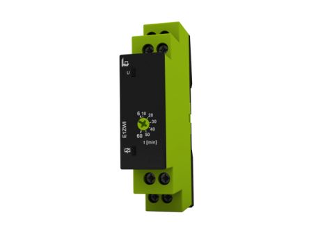Tele Enya Series DIN Rail Mount Timer Relay, 230V ac, 1-Contact, 60min, 6-Function, SPST