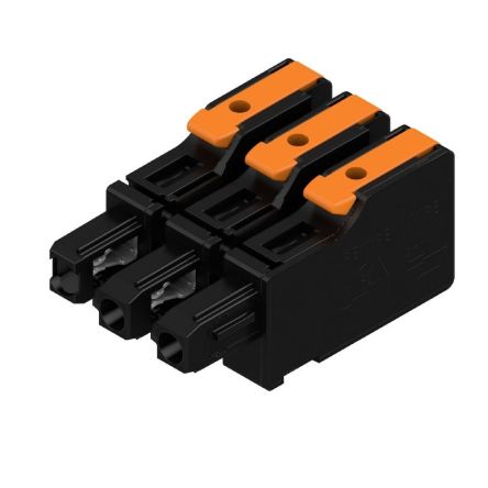 Weidmüller, 7.5mm Pitch, OMNIMATE 4.0, 3 Way,, Pluggable Terminal Block, Plug, PCB Mount, Snap In Termination,