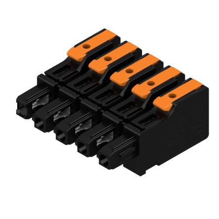 Weidmüller, 7.5mm Pitch, OMNIMATE 4.0, 5 Way,, Pluggable Terminal Block, Plug, PCB Mount, Snap In Termination,