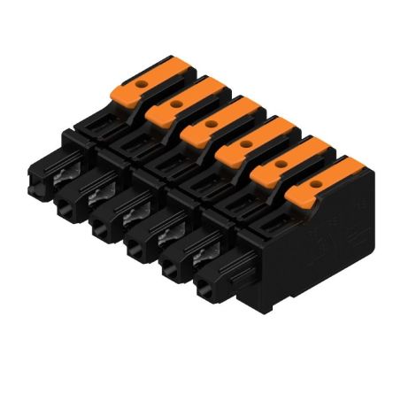 Weidmüller, 7.5mm Pitch, OMNIMATE 4.0, 6 Way,, Pluggable Terminal Block, Plug, PCB Mount, Snap In Termination,