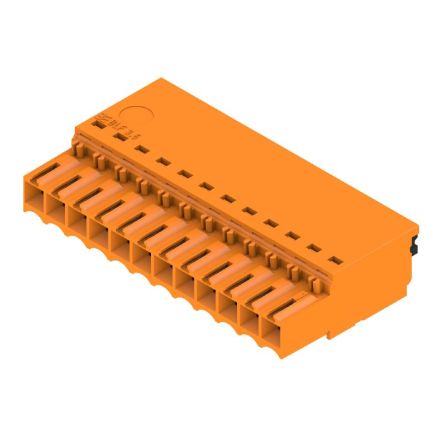 Weidmüller, 3.5mm Pitch, OMNIMATE BLF, 12 Way,, Pluggable Terminal Block, Plug, PCB Mount, Push In Termination,