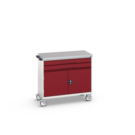 Bott 2 Door, 2 Drawer Sheet Steel Floor Standing Cabinet, 1050 x 600 x 980mm