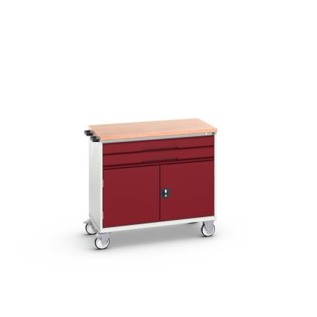 Bott 2 Door, 2 Drawer Sheet Steel Floor Standing Cabinet, 1050 x 600 x 980mm