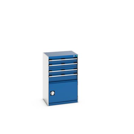 Bott 4 Cabinet, Steel, 1000mm x 650mm x 525mm, Blue, Light Grey