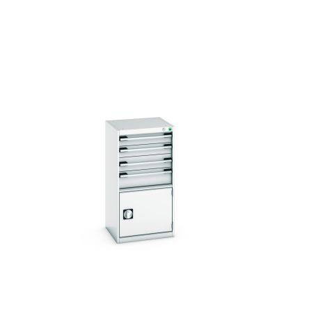 Bott 4 Cabinet, Steel, 1000mm x 525mm x 525mm, Light Grey