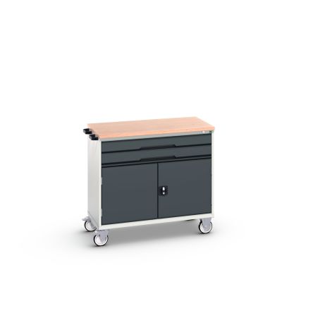 Bott 2 Door, 2 Drawer Sheet Steel Floor Standing Cabinet, 1050 x 600 x 980mm