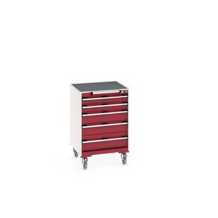 Bott, 5 Drawer Sheet Steel Floor Standing Storage Cabinet, 650 X 650 X 985mm