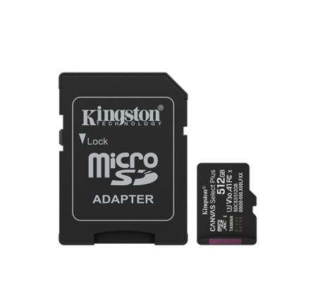 Kingston 512 GB MicroSDXC Micro SD Card, Class 10, UHS-I