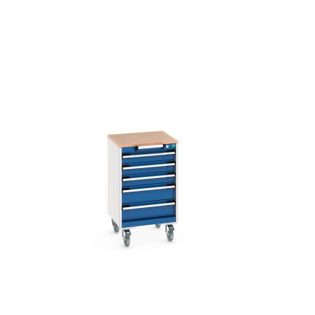 Bott, 5 Drawer Sheet Steel Floor Standing Storage Cabinet, 525 X 525 X 890mm
