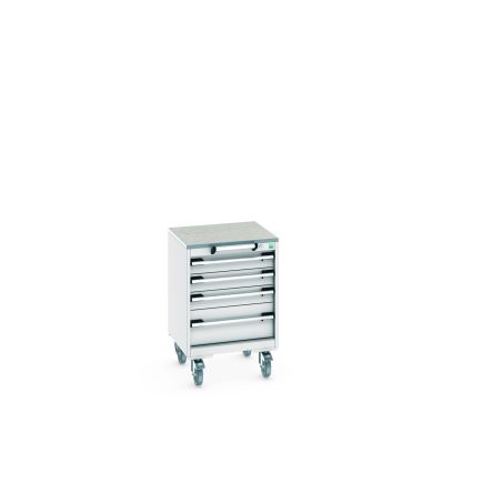 Bott, 4 Drawer Sheet Steel Floor Standing Storage Cabinet, 525 X 525 X 790mm
