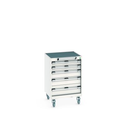 Bott, 5 Drawer Sheet Steel Floor Standing Storage Cabinet, 650 X 650 X 985mm