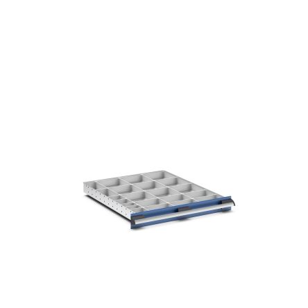 Bott Polypropylene, Recycled Plastic Storage Rack, 750mm x 650mm x 75mm, Light Grey