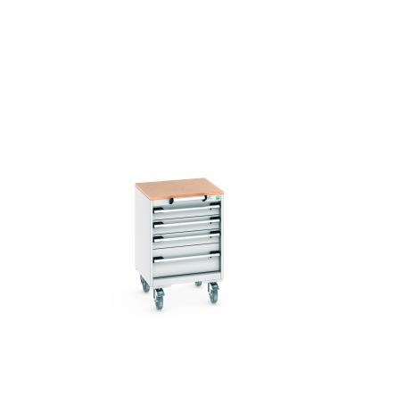 Bott, 4 Drawer Sheet Steel Floor Standing Storage Cabinet, 525 X 525 X 790mm