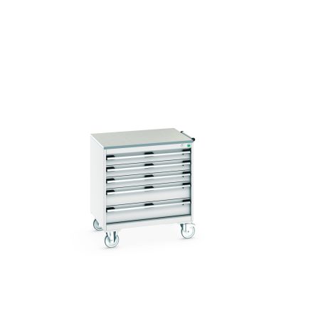 Bott, 5 Drawer Sheet Steel Floor Standing Storage Cabinet, 800 X 650 X 890mm