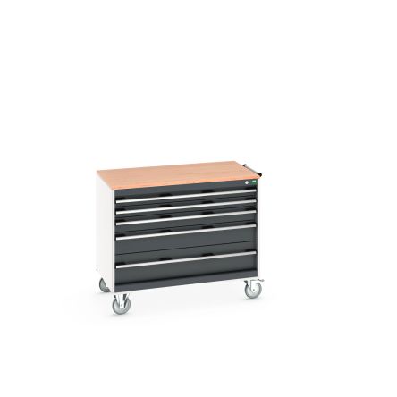 Bott, 5 Drawer Sheet Steel Floor Standing Storage Cabinet, 1050 X 650 X 890mm