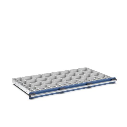 Bott Polypropylene, Recycled Plastic Storage Rack, 750mm x 1300mm x 75mm, Light Grey