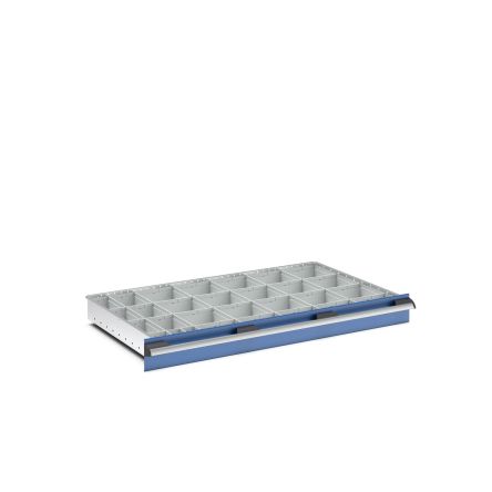 Bott Polypropylene, Recycled Plastic Storage Rack, 650mm x 1050mm x 100mm, Light Grey