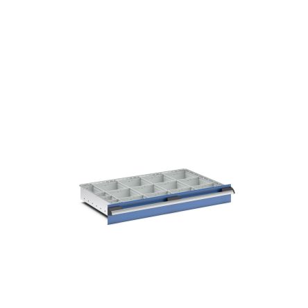 Bott Polypropylene, Recycled Plastic Storage Rack, 525mm x 800mm x 100mm, Light Grey