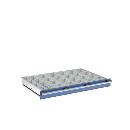 Bott Polypropylene, Recycled Plastic Storage Rack, 750mm x 1050mm x 100mm, Light Grey