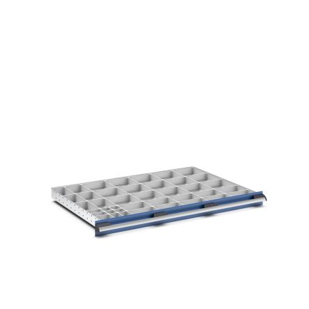 Bott Polypropylene, Recycled Plastic Storage Rack, 750mm x 1050mm x 75mm, Light Grey