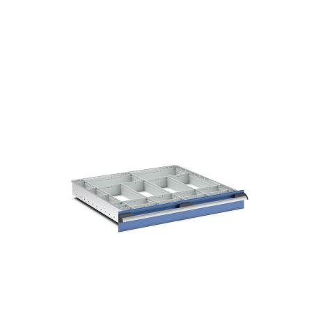 Bott Polypropylene, Recycled Plastic Storage Rack, 650mm x 800mm x 100mm, Light Grey