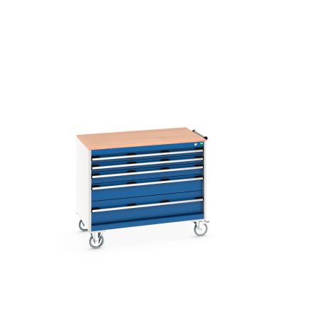 Bott, 5 Drawer Sheet Steel Floor Standing Cabinet, 1050 X 650 X 890mm