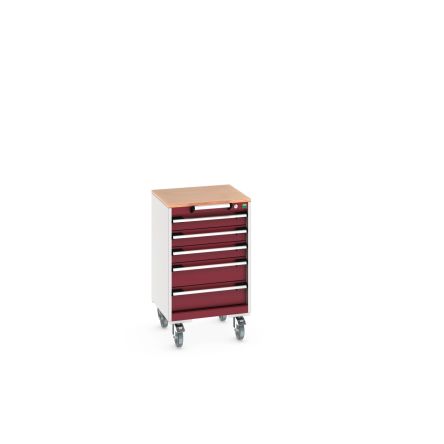 Bott, 5 Drawer Steel Floor Standing Cabinet, 525 x 525 x 890mm