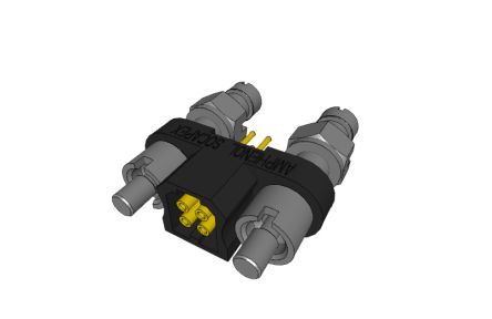 Amphenol Socapex MHDAS Series Straight PCB Mount PCB Connector, 4 Contact(s), 1.27mm Pitch, 2 Row(s), Shrouded