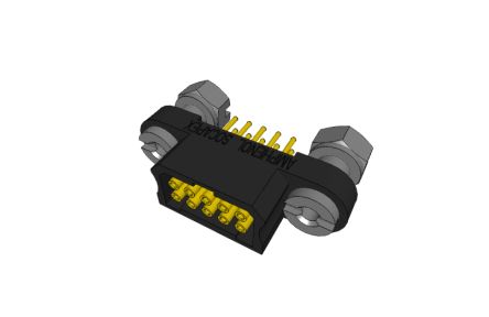 Amphenol Socapex MHDAS Series Straight PCB Mount PCB Connector, 10 Contact(s), 1.27mm Pitch, 2 Row(s), Shrouded