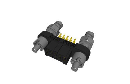Amphenol Socapex MHDAS Series Straight PCB Mount PCB Connector, 10 Contact(s), 1.27mm Pitch, 2 Row(s), Shrouded