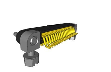 Amphenol Socapex MHDAS Series Straight PCB Mount PCB Connector, 40 Contact(s), 1.27mm Pitch, 2 Row(s), Shrouded