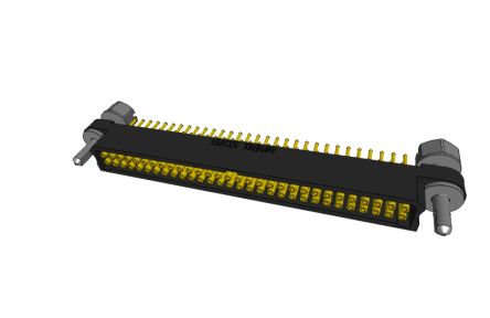 Amphenol Socapex MHDAS Series Straight PCB Mount PCB Connector, 60 Contact(s), 1.27mm Pitch, 2 Row(s), Shrouded