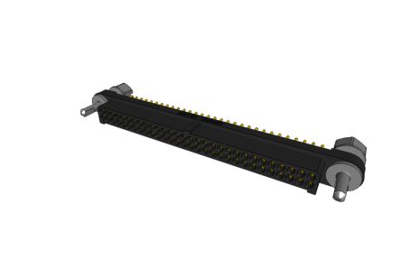 Amphenol Socapex MHDAS Series Straight PCB Mount PCB Connector, 60 Contact(s), 1.27mm Pitch, 2 Row(s), Shrouded