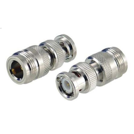 L-Com Straight Coaxial Adapter BNC Plug to N Socket 1GHz