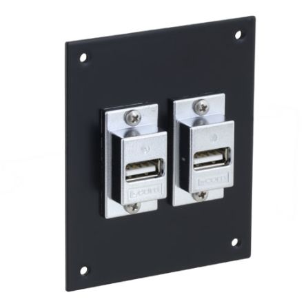 L-Com 2 Way Female USB Audio & Video Faceplate
