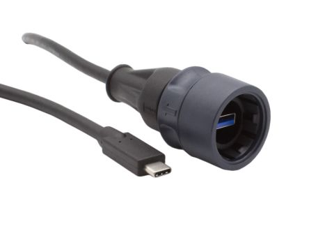 Bulgin USB 3.0, Male USB to Male USB, 1.5 → 480Mbps, 2m