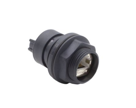 Bulgin 6000 Series Female Ethernet Connector, Panel Mount, Cat6a Straight