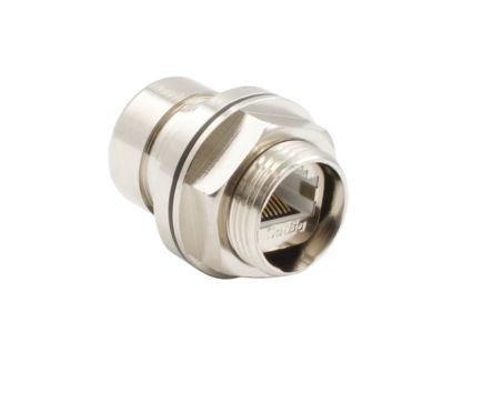 Bulgin 6000 Series Female Ethernet Connector, Panel Mount, Cat6a Straight