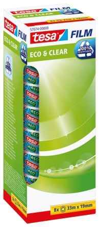 Tesa 57074 Transparent film Eco Office Tape 19mm x 33m