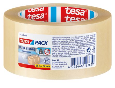 Tesa 4124 Transparent Packing Tape, 66mm x 50mm