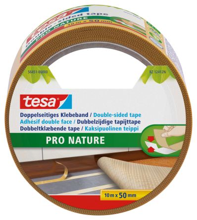 Tesa 56451 White Double Sided Tape, 0.175mm Thick, Natural Rubber Backing, 50mm x 10m
