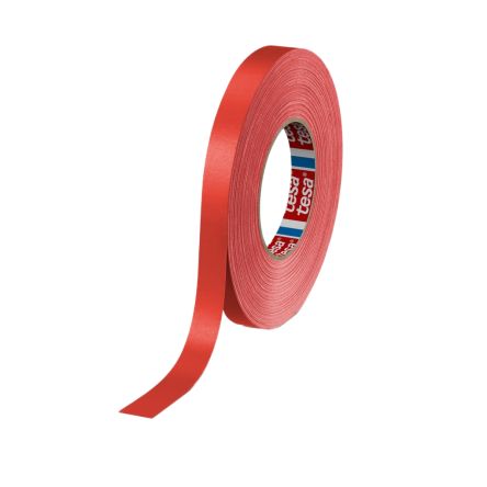 Tesa 4651 04651-00565-00 Cloth Tape, 50m x 15mm, Red, Acrylic Coated Finish