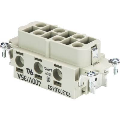 Wieland Insert, 35A, Female, 70 Series, 6 Contacts