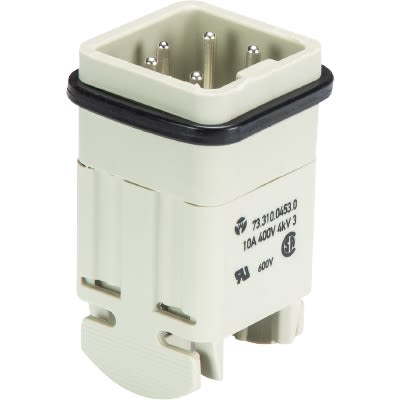 Wieland Male Insert, 10A, Male, 73 Series, 4 Contacts