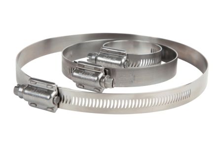 HI-TORQUE Stainless Steel Slotted Hex Hose Clip, 290 → 320mm ID